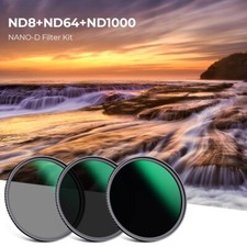 K F Concept ND Lens Filter Kit ND8 ND64 ND1000 3pcs 49/52/55/58/62/67/72/77/82mm