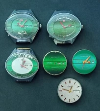 Soviet vintage USSR mechanical wrist watch Chaika for spare parts lot 6pcs