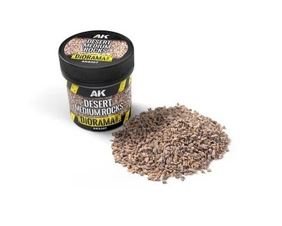 AK Interactive AK8307 - Diorama Series: Desert Medium Rocks (100ml) - Neu