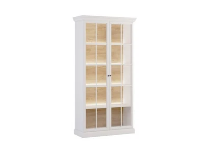 Buffetschrank Vitrinenschrank Anrichte Glasvitrine Küchenbuffet Weiß - Bild 1 von 2