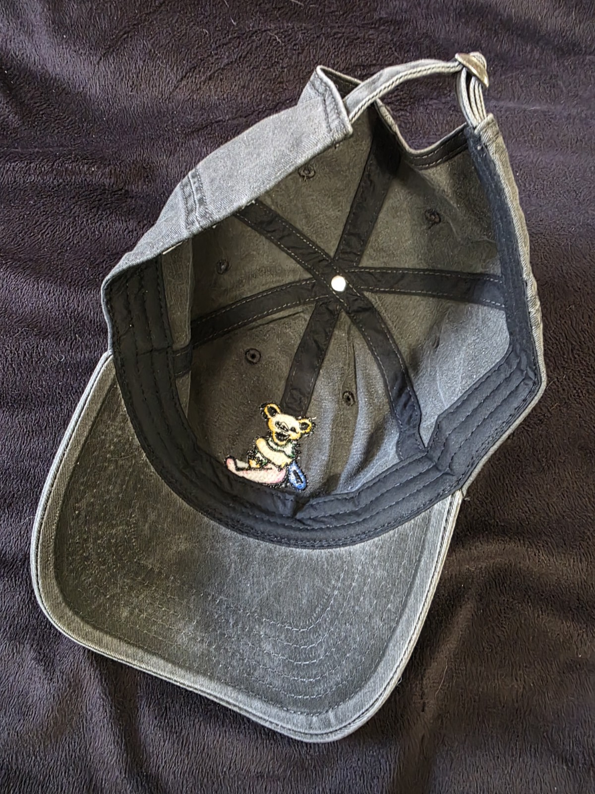 Grateful Dead Blue/Gray Adjustable Strap Hat Cap … - image 3