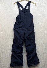 Kids Snow Bibs Pants Lands End Squall Size 8 Insulated Waterproof Ski Navy