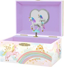 Giggle Honey Musical Unicorn Jewelry Box for Girls Music Boxes for Little G