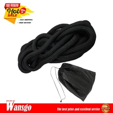 Black 33500 LBS Kinetic Energy Truck Tow Recovery Rope Snatch Strap 1" x 31.5'