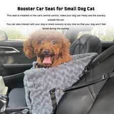 Center Console Dog Car Seat Winter Plush Cat Armrest Booster Seat With Safety