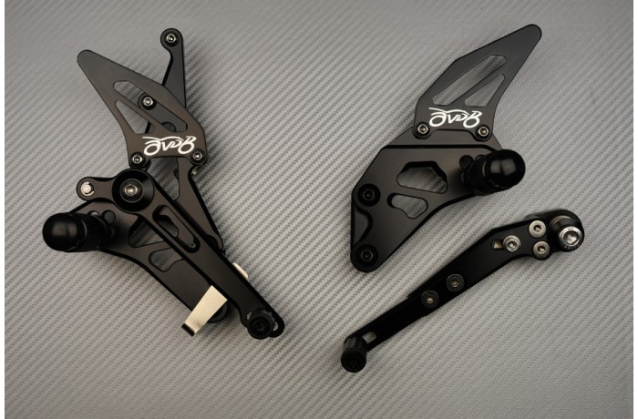 Commandes reculées réglables pour Suzuki GSX-R 1000 2009 2010 2011 argent