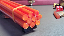Original Amber Bakelite Catalin Rods,  for making prayer beads, rosary RARE Colo