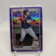 2020 Bowman Draft - Chrome Shea Langeliers #BD-183 Purple Refractor /250 (RC)