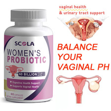 Vaginal Probiotics for Women pH Balance with Prebiotics  Lactobacillus 60ct