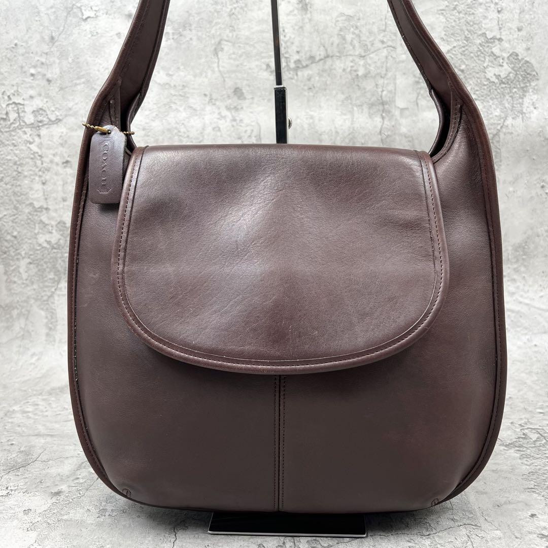 Coach Vintage Ergo 9029 Large Handbag Hobo With Flap Dark brown 