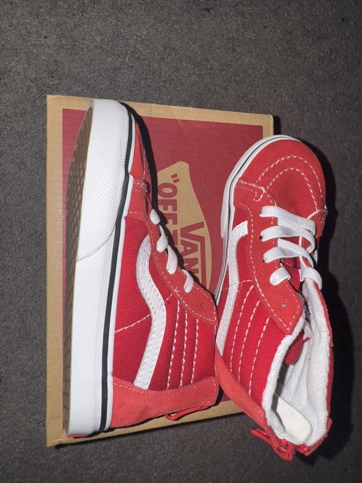 Zíper infantil Vans Sk8-hi tamanho 8 - Imagem 3 de 4