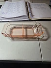 Vintage Pink Depression Divided Glass Tray