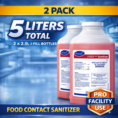 Diversey J-512 Sanitizer 2.5L 2/Case Food Contact Quat J-Fill 5756034