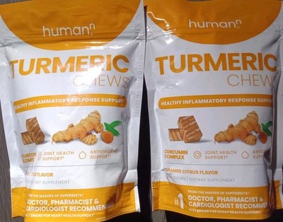 2 HUMANN TURMERIC HEALTHY INFLAMMATORY RESPONSE SUPPLEMENT 30 X2 60 CITRUS CHEWS