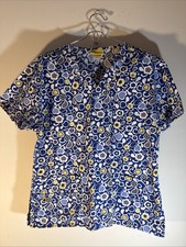 WonderWink Scrub To Blue Yellow Flowers Size Medium