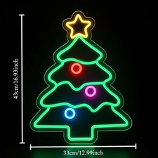 Weihnachtsbaum Neonleuchte LED mehrfarbig USB Dekor Schlafzimmer