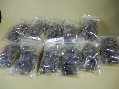 Ten Mixed Makes Black Plate 12AT7 12AT7WA Vacuum Tubes Used Untested AS IS RCA