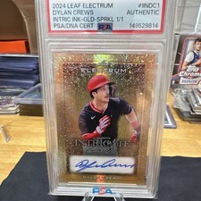 Leaf Electrum Dylan Crews IIN-DC1 Intricate Ink Gold Sparkle 1/1 PSA Autograph