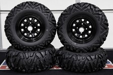 HONDA PIONEER 700 25" QUADKING ATV TIRE ITP BLACK ATV WHEEL KIT IRSD BIGGHORN