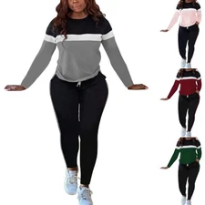 Usboutiquechic Womens 2pcs Outfits Casual Sweatsuits Long Sleeve Matching Sets