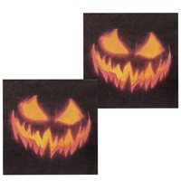 12 Servietten 33X33Cm Schwarz Orange KüRbis Tischdeko Halloween Party Geburtstag