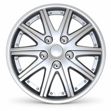 15 Silver Replacement Hubcaps Snap On Wheel Covers Set Of 4 Style 027
