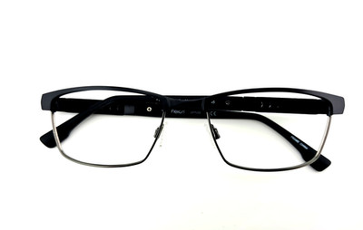 FLEXON E1110 001 SQUARE FULL RIM MEN BLACK AUTHENTIC EYEGLASSES FRAMES 55-18-145