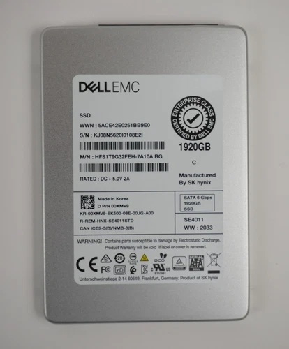 Dell EMC 00XMV9 0XMV9 HFS1T9G32FEH 1.92TB 6Gbps SATA 2.5" SSD *70%-75%*