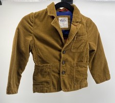 Mini Boden Roald Dahl Corduroy Jacket Brown Sz 4/5 With Red Patches Kids