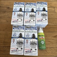 NeilMed Sinus Rinse 5 FIVE Boxes Bottles 8 OZ Packets NEW Plus Nasal Mist Free