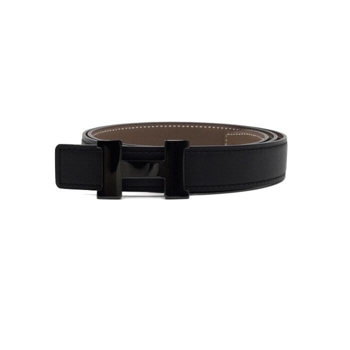 Hermes Mini Constance Reversible Leather Belt 24MM Black 158006054 [P]