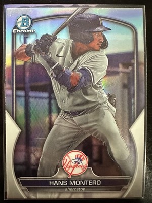 Hans Montero 2023 Bowman Draft #BDC-12 Chrome Refractor