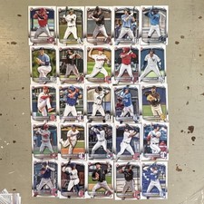 Bowman 2023 MLB Baseball Card Lot (25) 1st Edition Pineda Nankil Walker Wild