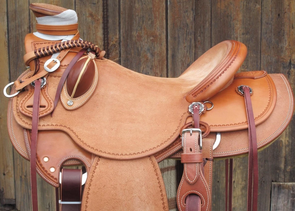 Selle Western Wade Ranch Roper Ridex – 15 Pouces, Cuir, Pour Cheval, Neuve