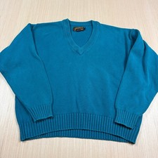 Vintage Eddie Bauer 90s Sweater Heavy Thick XL Teal Turquoise men's