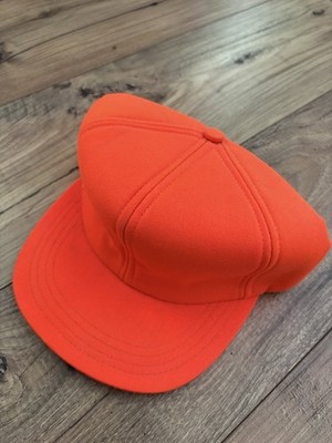 Vintage Orange Hunting Snapback Foam Hat Cap, Made In The USA