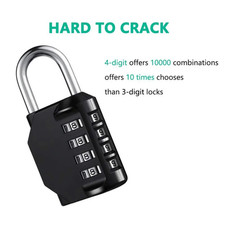 4 Digit Combination Padlock Heavy Duty Outdoor Lock Gym Travel Luggage Locker