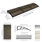 Aplus 30"x120"  Window Awning Door Canopy Cover UV30+ Rain Patio Outdoor Brown — photo 8