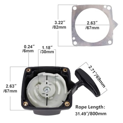Langlebiger Performance Recoil Starter Seilzugstarter für 43cc 49cc Gasroller