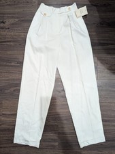 Vintage Liz Claiborne Collection women's white dress pant high waist size 4
