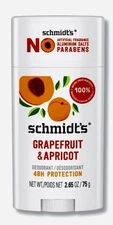 Schmidt's Aluminum-Free Vegan Deodorant Grapefruit & Apricot 2.65oz