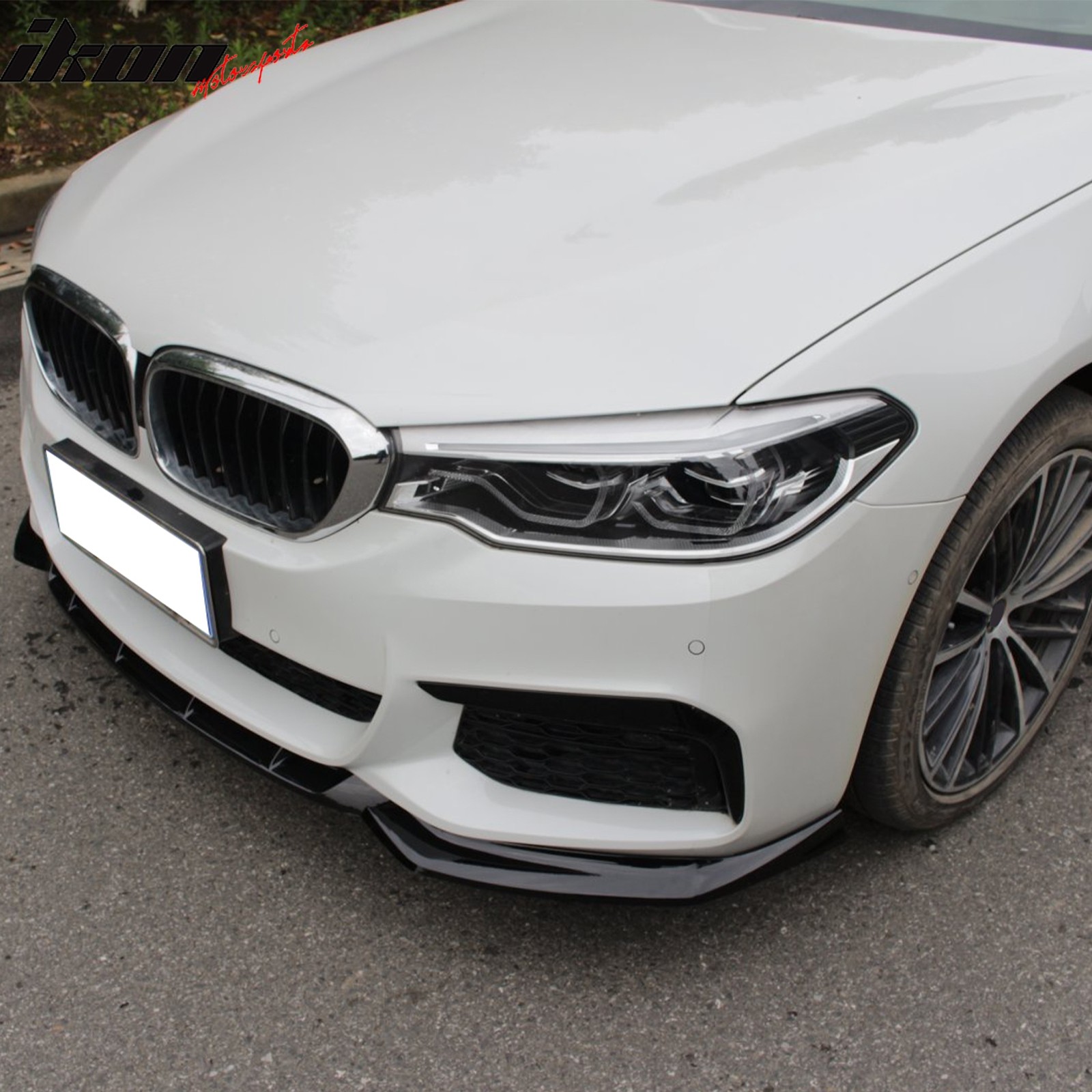 Fits 17-20 BMW G30 5 Series Sedan GT Front Bumper Lip Spoiler Gloss Black PP - Image 10