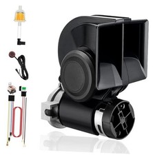 Car Horn Kit with Button, 12v Air Horn for Car Truck black air horn with button