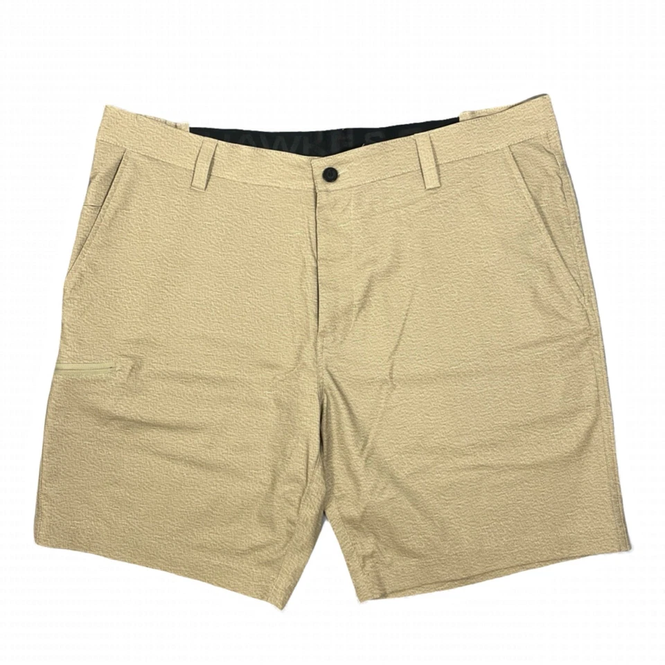 Hawke & Co. Hombre Híbrido Rendimiento Bolsillos con Cremallera Caqui Texturizado Corto 38 Foto 2 de 4