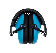 Kid's Noise-Canceling Safety Earmuffs Lime Green  Blue Adjustable ANSI-Cert.