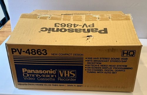 Panasonic Omni Vision PV-4863 VHS VCR Player Recorder w/ Box - No Remote
