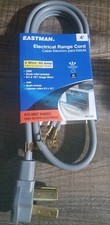 Eastman 61256, 3-Prong Electric Range Cord 40 Amps, 250V, 4 Ft Length, Grey -NEW