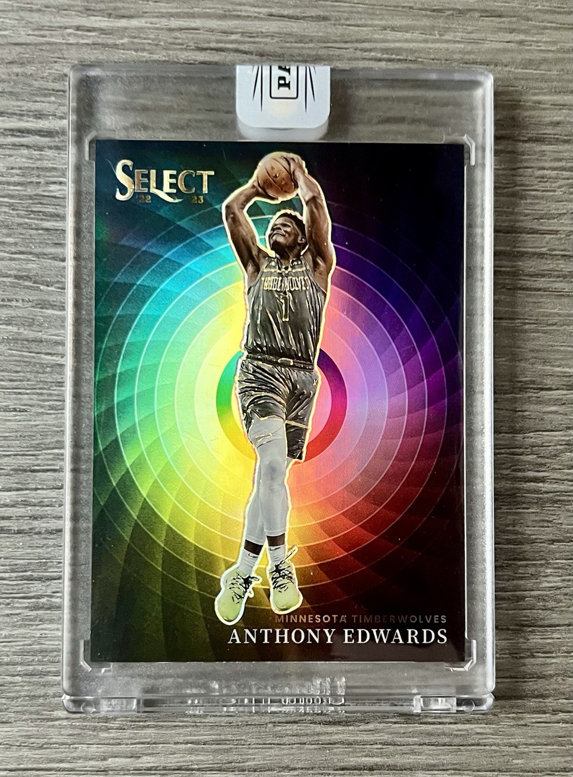 2022-23 Select Anthony Edwards Color Wheel SSP Encased Minnesota Timberwolves