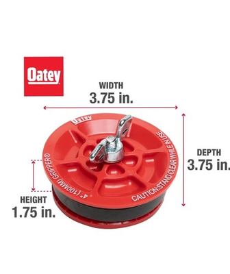 #ad OEM Oatey End Of Pipe Gripper Plug 4 Inch Abs Pressure Test Seal Red 1 Count $11.97