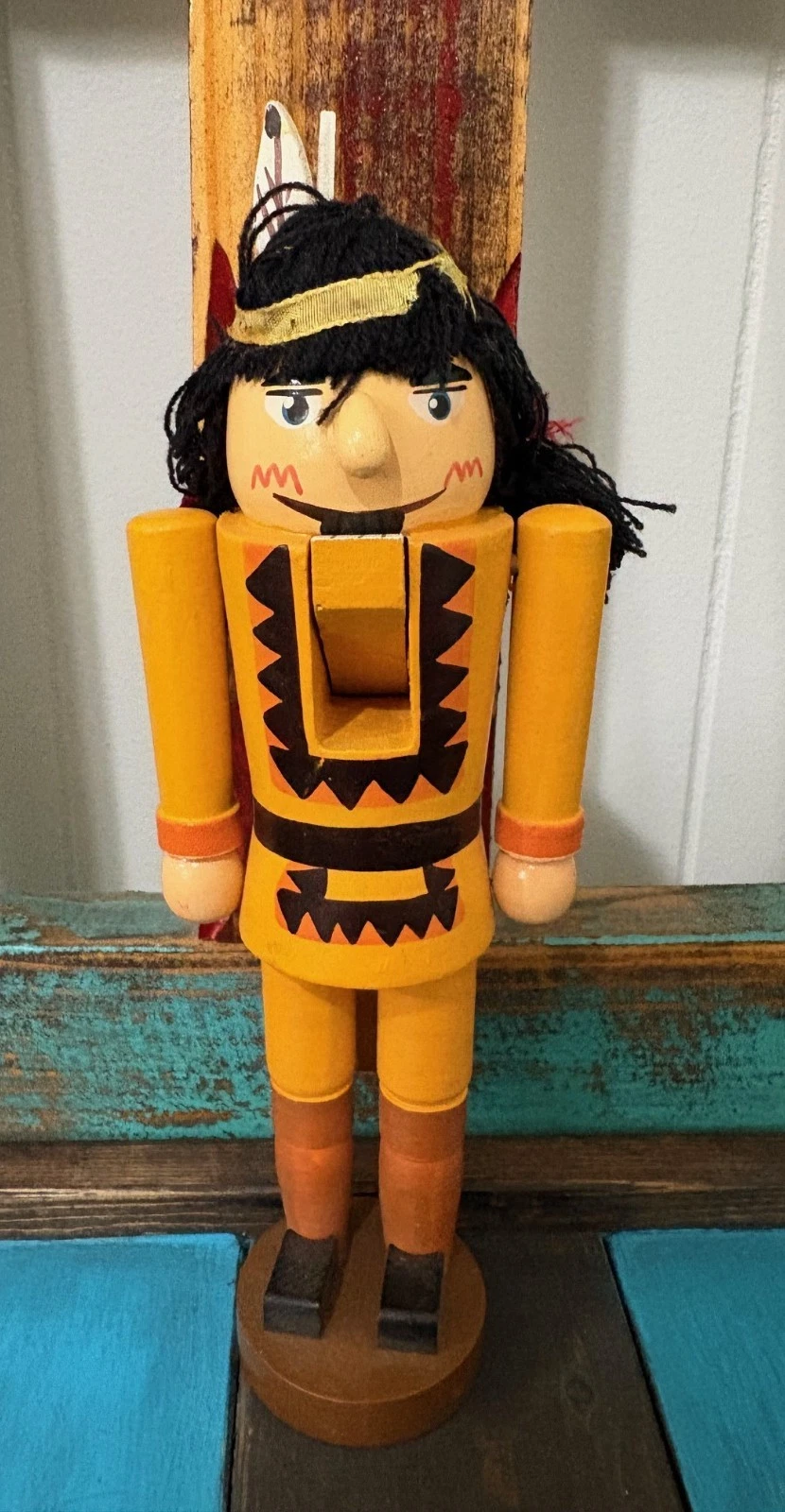 Vintage Oriental Trading Company Hand Crafted Native American Indian Nutcracker